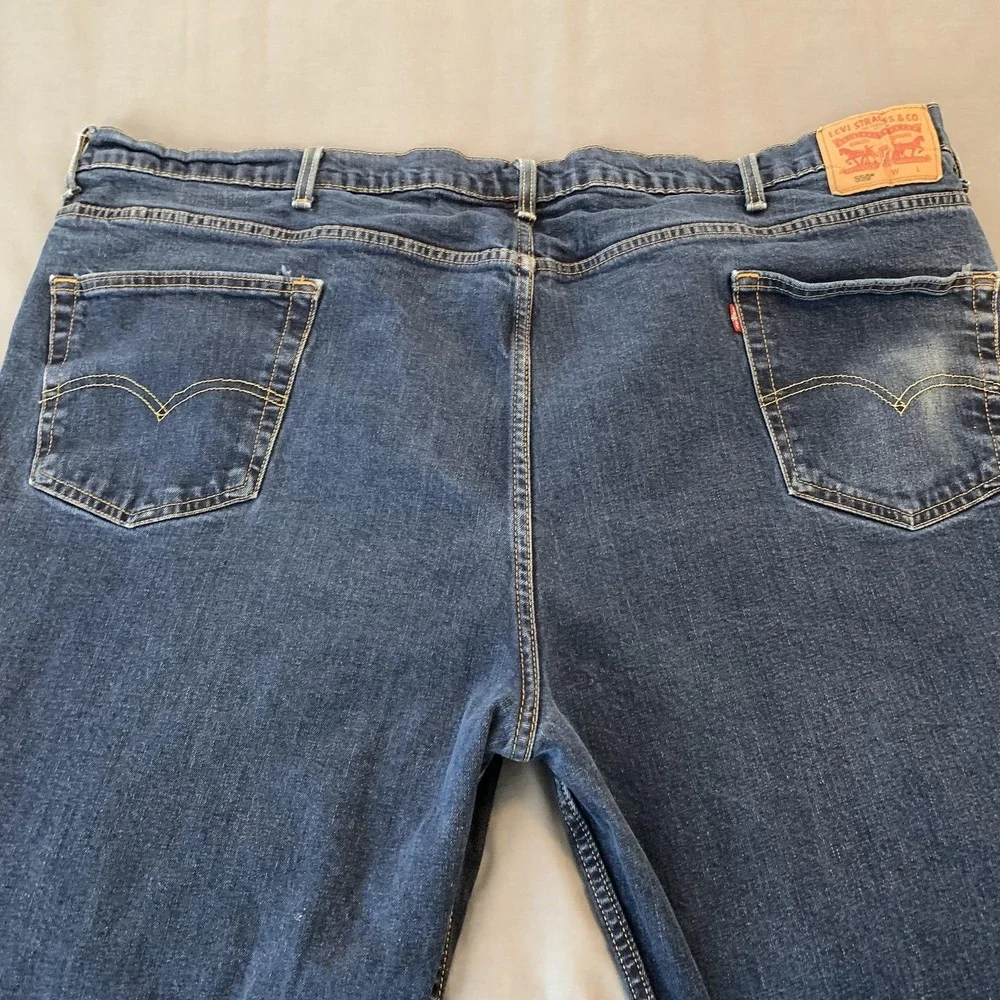 Levis 550 Jeans Mens 54x29 Blue Medium Wash Relaxed‎ Fit Tapered Leg Denim
